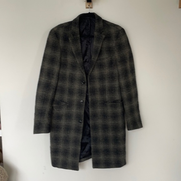 TOPMAN HARRIS TWEED 100% WOOL OVERCOAT - Picture 4 of 10